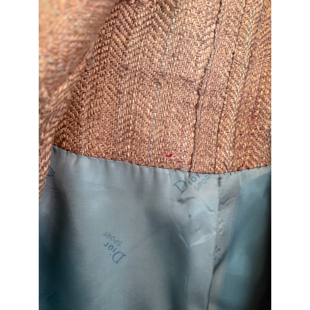 Vtg Dior Sport Tweed Blazer Herringbone Christian Dior *Read* - Picture 3 of 13